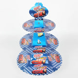 3 Tier Cup Cake Stand For Boys& Girls Party Decoration Supply Set
