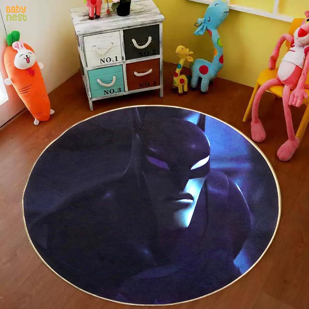 3D Printed Round Carpet for Kid's Bedroom - Batman - 34*34 inch