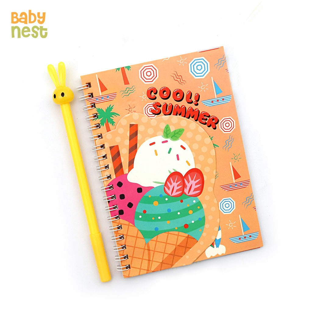 Notebooks for kids - Icecream - Cool Summer Orange