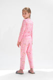 Premium Snug fit Nightsuit - Pink - Dancing girl