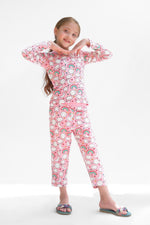 Premium Snug fit Nightsuit - Pink - Rainbow