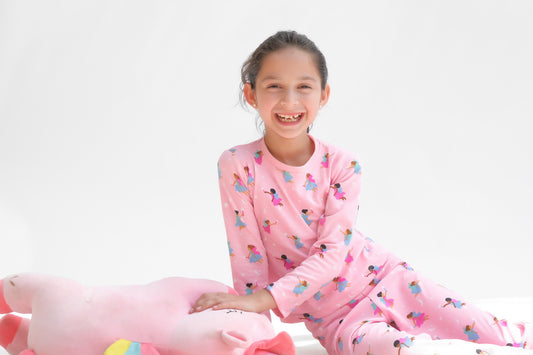 Premium Snug fit Nightsuit - Pink - Fairy