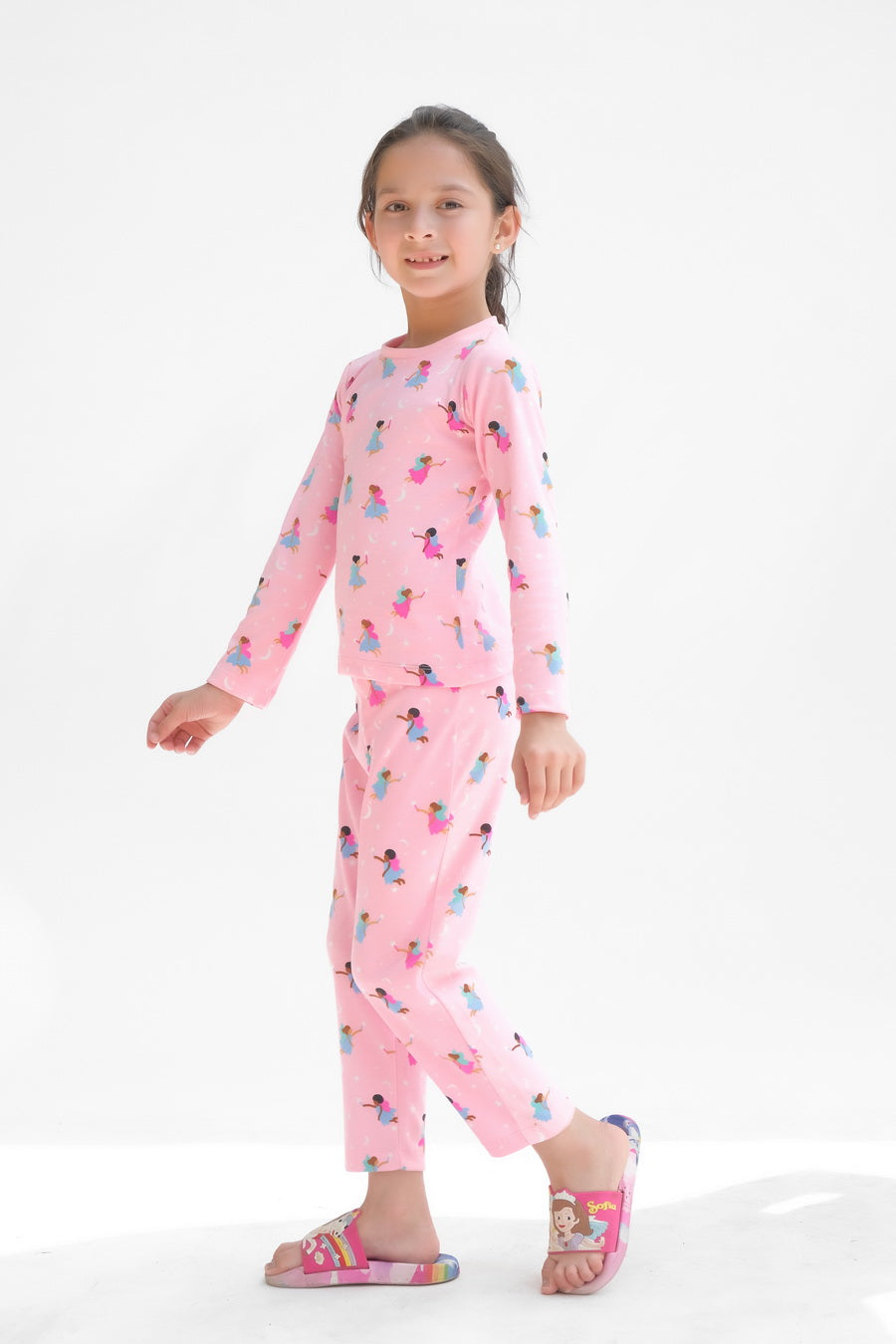 Premium Snug fit Nightsuit - Pink - Fairy