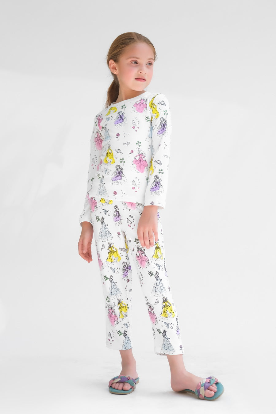 Premium Snug fit Nightsuit - White - Princess