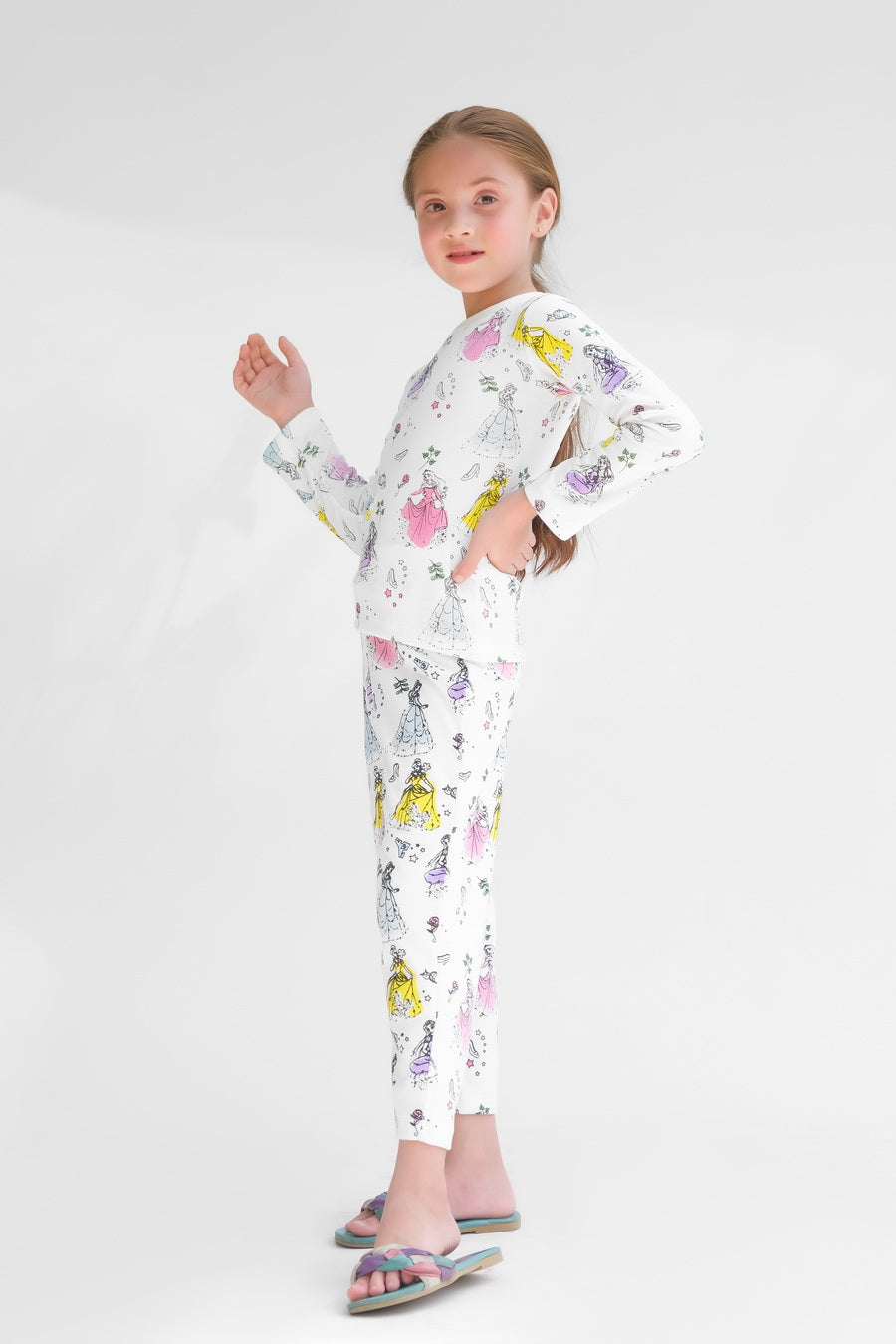 Premium Snug fit Nightsuit - White - Princess