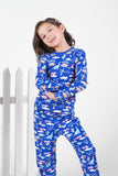 Premium Snug fit Nightsuit - Blue - Dino