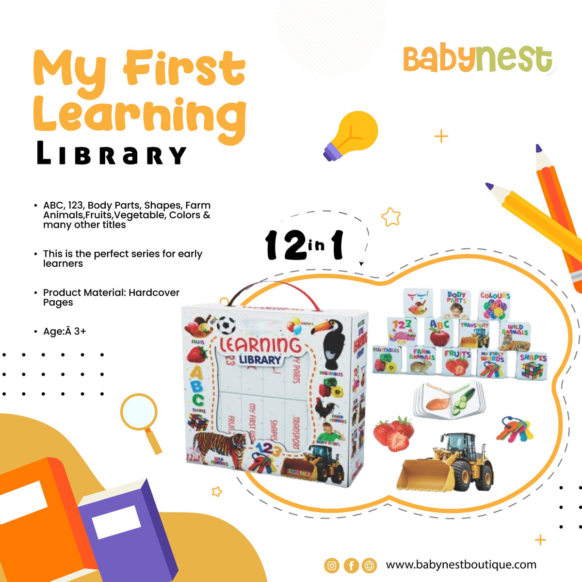 My Learning Library First My First Learning Library (12 in 1) – Babynest Boutique
