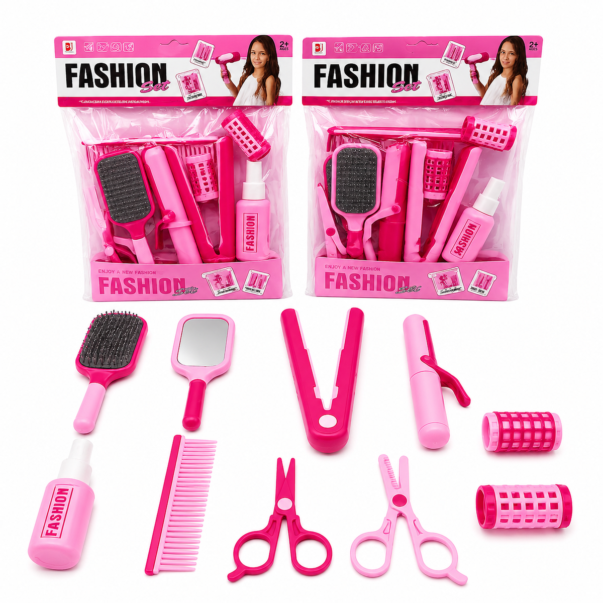 Kids Fashion Beauty Hair Styling Play Set – Pink - BEAUTY THAILI 932-3