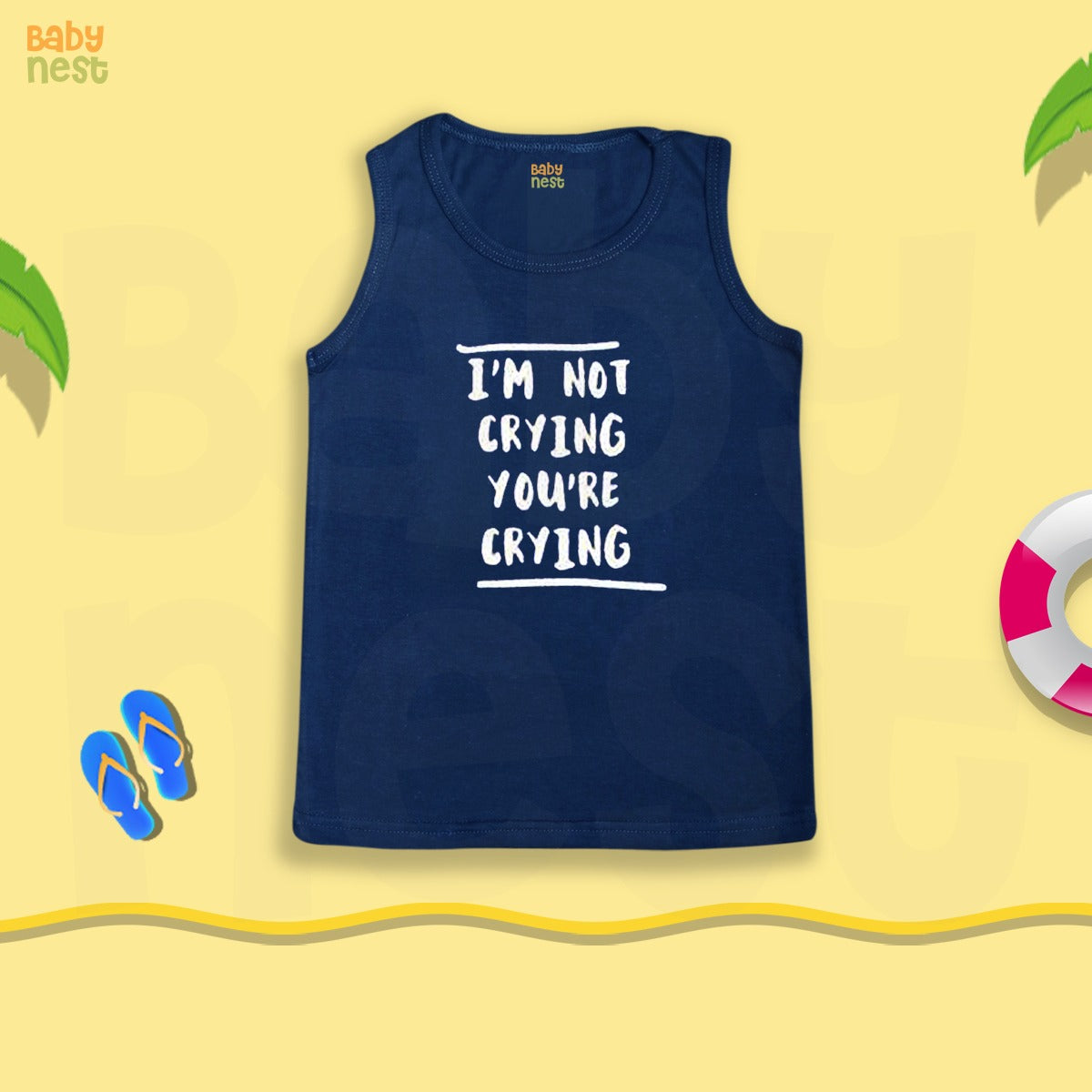 BNBBS-85 - I'M Not Crying You're Crying Print Sandos for Kids - Blue