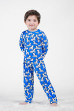 Premium Snug fit Nightsuit - Blue - Zebra