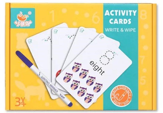 Activity cards write and wipe Yellow