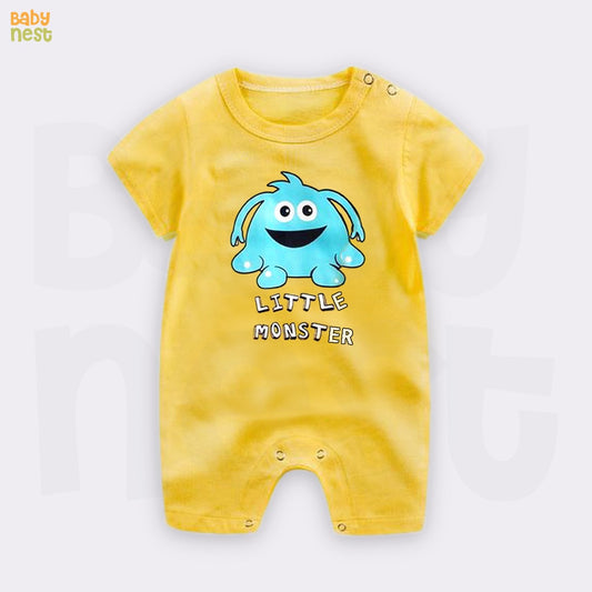 Baby Half Romper - Little Monster - Yellow