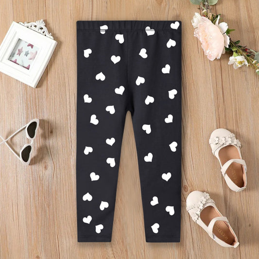 Baby Tights White Hearts