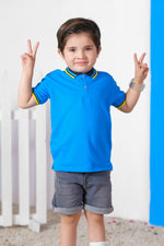 Pique Polo T-Shirt For Kids -Sky Blue Sbt-377