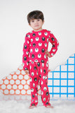 Premium Snug fit Nightsuit - Red - Sheep