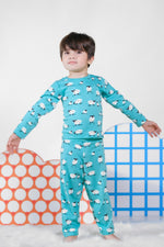 Premium Snug fit Nightsuit - Seagreen - Sheep