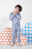 Premium Snug fit Nightsuit - Grey - Helicopter