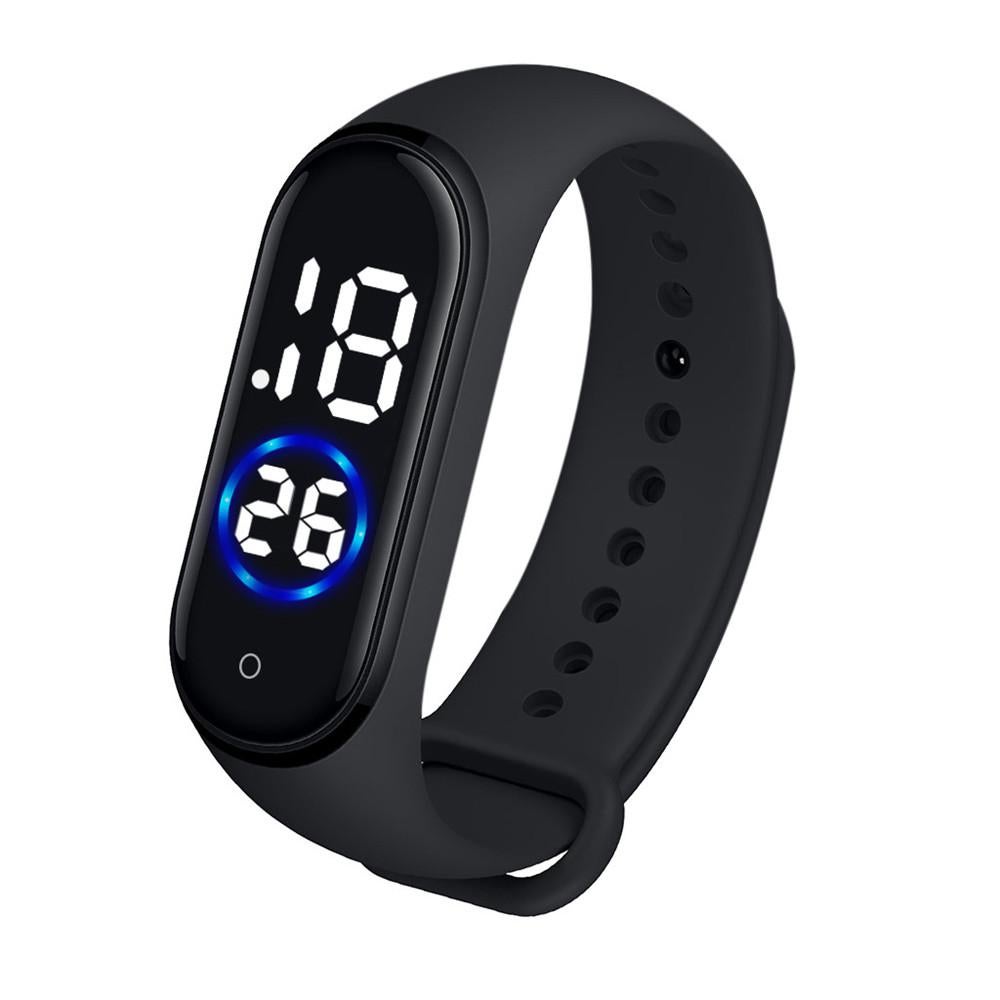 Sports watch - Led touch Display - Silicone Strap - Black