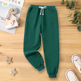 Fleece Jogger Pants for Kids Green - BNBJP-78