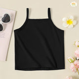 Organic Cotton Sleeveless Camisole Black