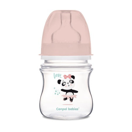 Canpol Babies Anti-Colic Wide Neck Bottle 120Ml Pp Easy Start Exotic Animals - 4.05 OZ.