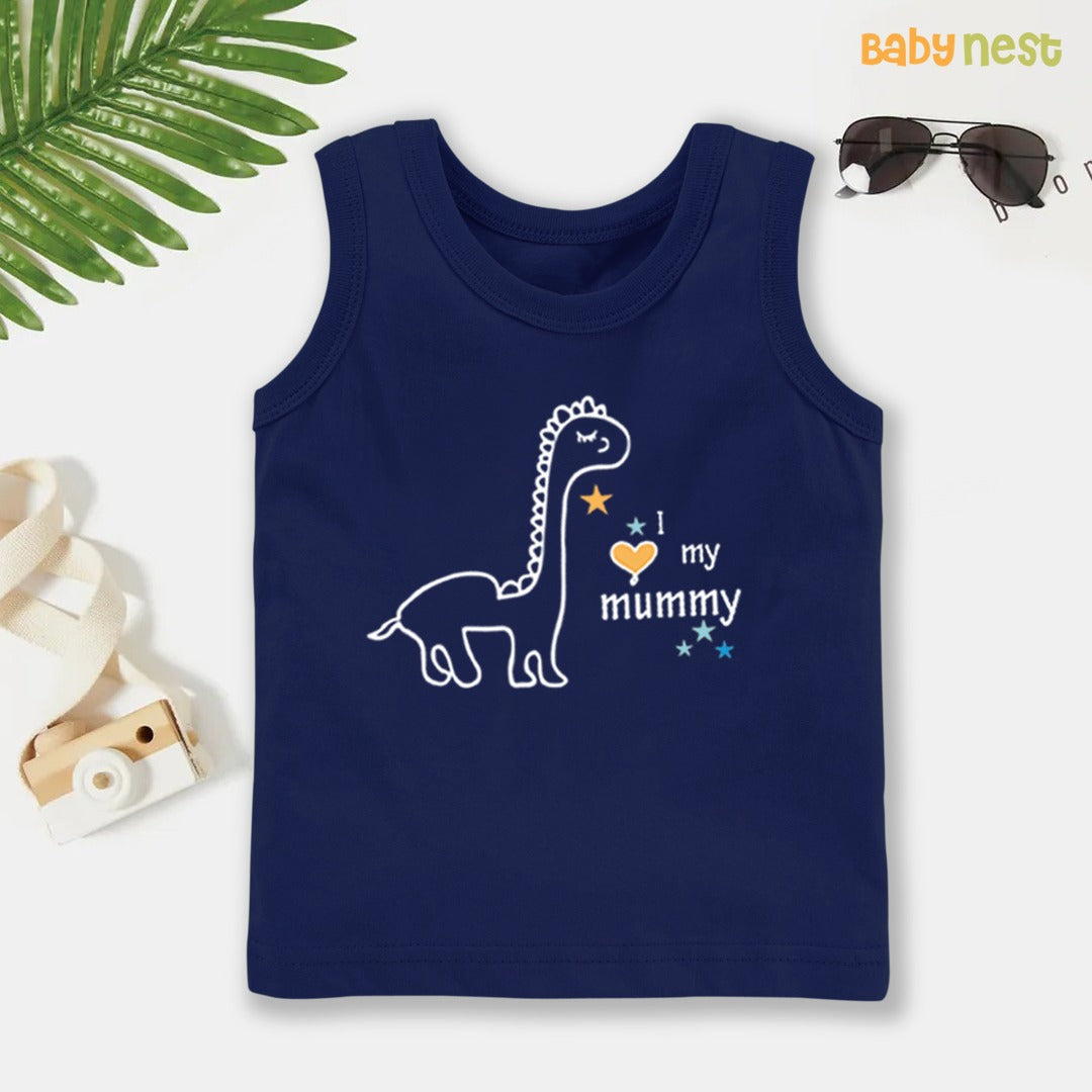 BNBBS-101 - I Love My Mummy Print Sandos For Kids - Blue