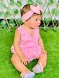 Frock Style Premium Baby Onesie - Pink