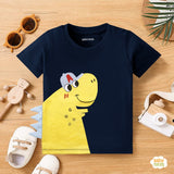 Cool Dino - Half Sleeves T-Shirts For Boys- Blue