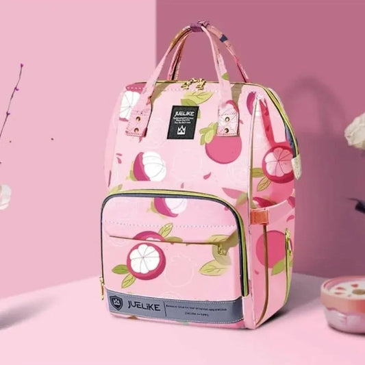 Premium Quality Cherry Blossom Diaper Bag - Pink