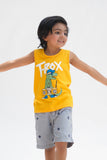 T.Rox Printed Sandos for Boys - Yellow