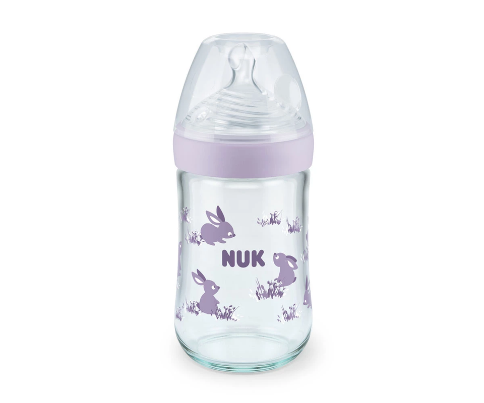 Nuk Nature Sense Series Temperature Controlled Anti-Colic Bottle 240ml Silicone Teat  Size M - 7374