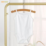 Pack of 3 Organic Cotton Sleeveless Camisole Bodysuit- White