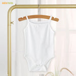 Pack of 2 Organic Cotton Sleeveless Camisole Bodysuit - White