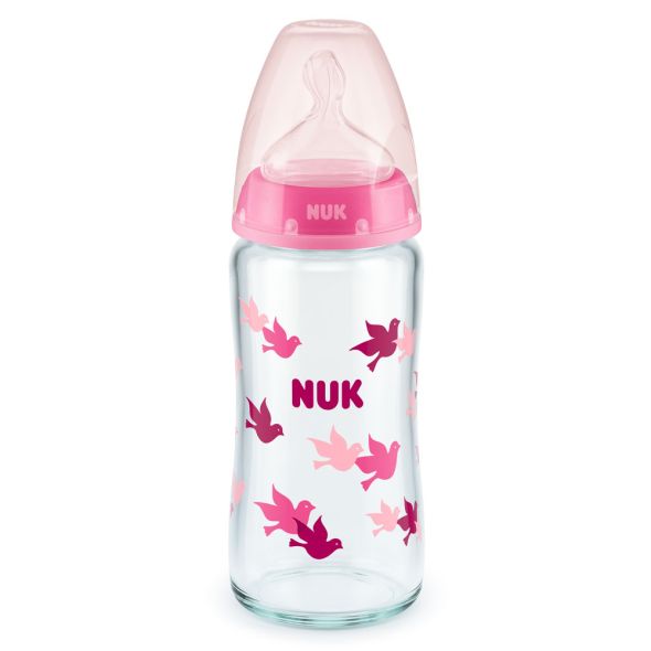 NUK FC Bottle TEMPERATURE CONTROL GLASS SILICONE 0-6m 240 ml - 7370