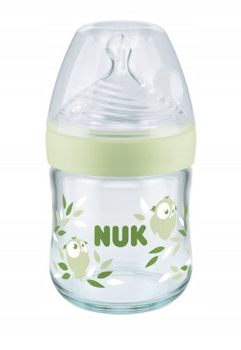 Nuk Nature Sense Glass Bottle with Silicone Nipple S -120ml - 7375