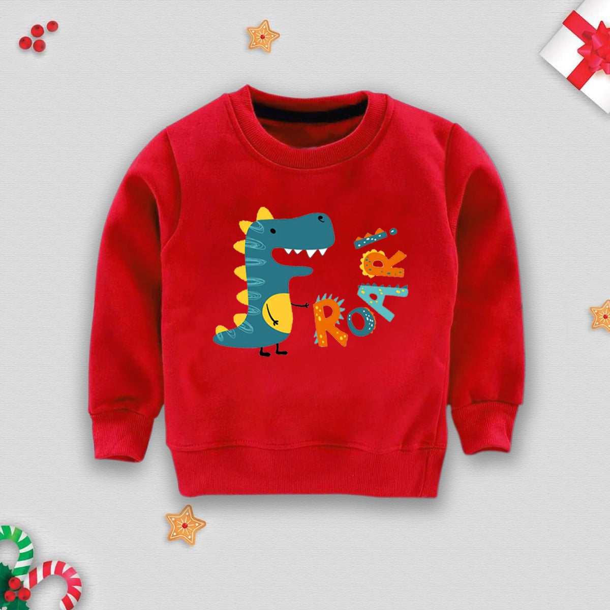 BNBSWS-39 - Sweatshirt for Kids - Roar - Red