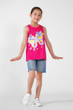 Wonder Butterfly Printed Sandos for Girls - Pink