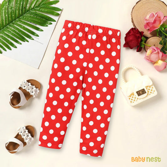 Baby Tights - Polka Dot - Red