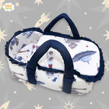 Babynest Boutique Cotton Carry Nest & Sleeping Bag White Space Ship Print