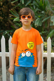 What's up - Half sleeves T-shirts For Kids - orange - SBT-334