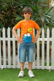 What's up - Half sleeves T-shirts For Kids - orange - SBT-334