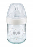 Nuk Nature Sense Glass Bottle with Silicone Nipple S -120ml - 7375