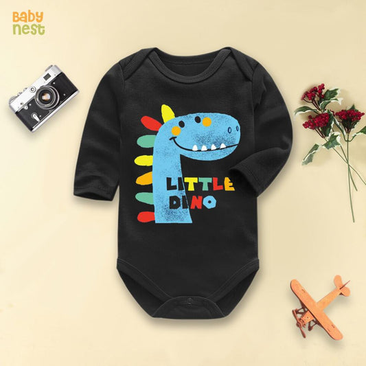 Little Dino â€šÃ„Ã¬ (Black) RBT 189 Full Sleeves Romper for Kids