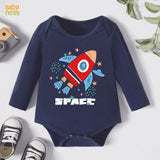 Space â€šÃ„Ã¬ (Navy Blue) RBT 171 Full Sleeves Romper for Kids