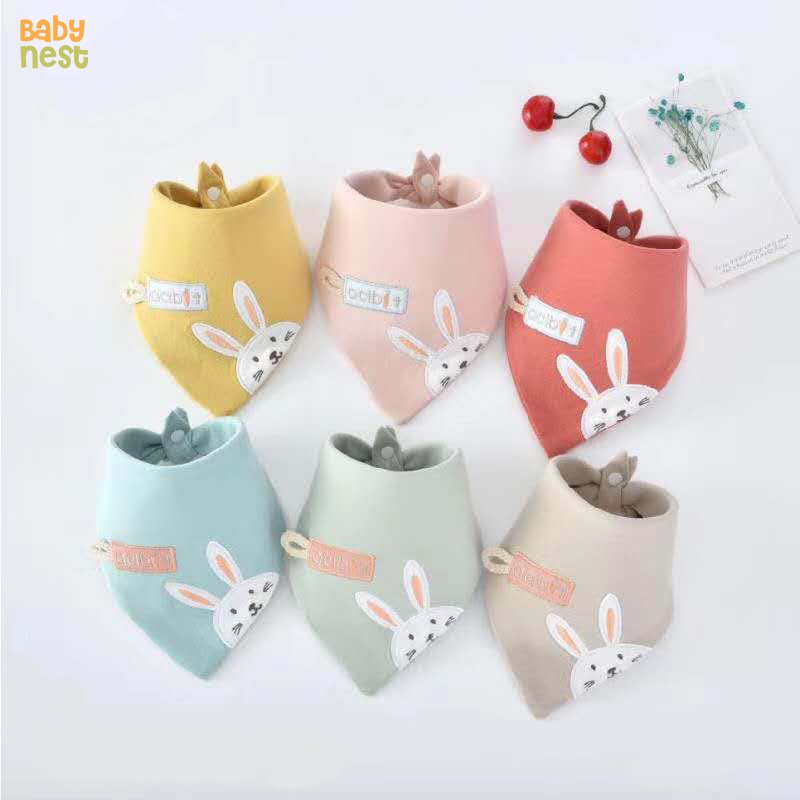 BB-229 - Baby Bib for 0-36M - Bunny - Light Blue