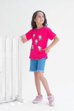 Believe in Unicorn - Half Sleeves T-shirts For Kids - Dark Pink