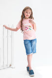 Unicorn - Half sleeves T-shirts For Kids - Pink - SBT-356