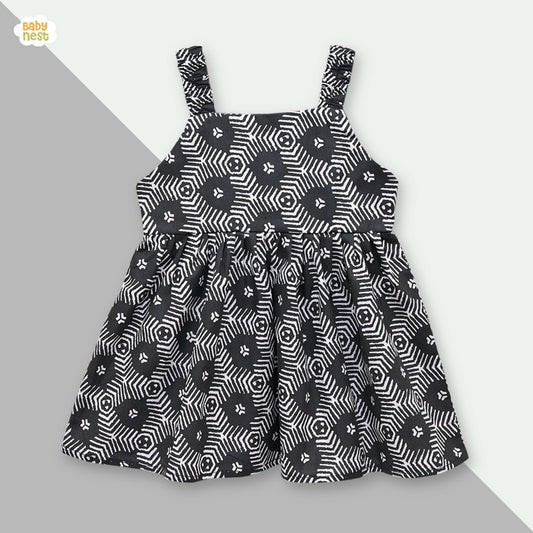 Baby Frock Black & White - BNBSF-428