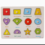 Wooden Shapes Puzzle & Match the Shapes 2 in 1 Board, with Erasable Pen