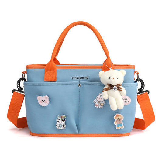 Diaper Bag with teddy (tags included in package) - Premium quality - Blue